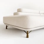 tarella köşe kanepe, modern lineer kanepe, minimal köşe koltuk, bouclé kanepe, özel üretim kanepe, sipariş mobilya, ısmarlama mobilya, talent design sofa