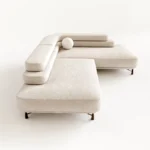 tarella köşe kanepe, modern lineer kanepe, minimal köşe koltuk, bouclé kanepe, özel üretim kanepe, sipariş mobilya, ısmarlama mobilya, talent design sofa
