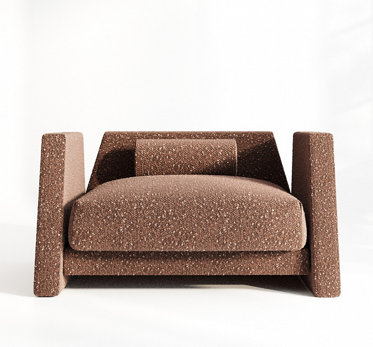 trapez form koltuk, modern brutalist koltuk, heykelsi koltuk tasarımı, geniş oturum lounge koltuk, özel üretim, özel ölçü, sipariş mobilya, ısmarlama mobilya, talent design koltuk