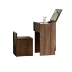 ceviz makyaj masası, kapaklı aynalı makyaj masası, takı düzenleyicili makyaj masası, kompakt makyaj çözümü, özel üretim, sipariş mobilya, ısmarlama mobilya, talent design makyaj masası