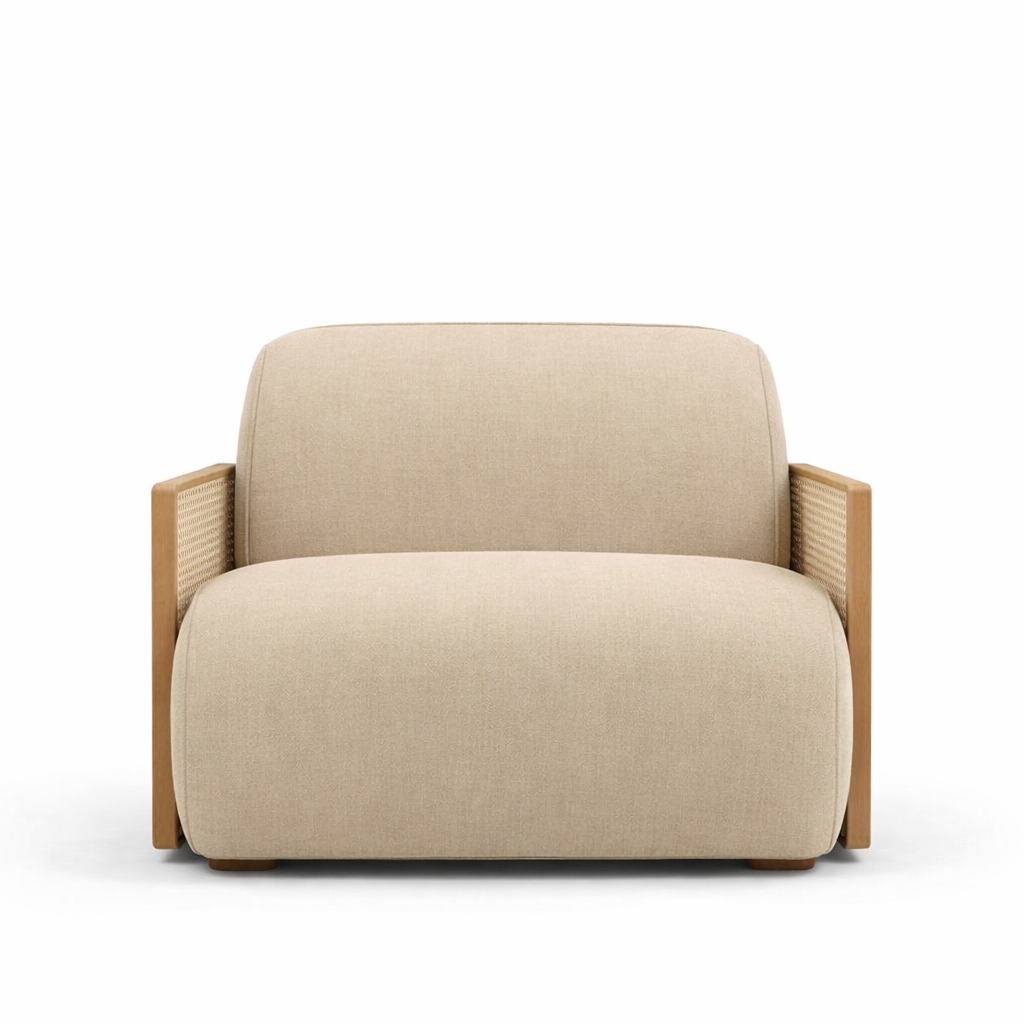 laven love seat koltuk, rattan kollu koltuk, özel üretim koltuk, özel ölçü koltuk, sipariş mobilya, ısmarlama mobilya, doğal rattan koltuk, boutique koltuk tasarımı, luxury love seat, modern bohem koltuk, talent design koltuk, el işçiliği koltuk, mimari oturma mobilyası
