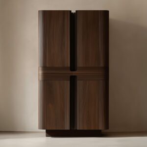 sevara büfe, özel üretim büfe, masif ahşap büfe, dikey formlu büfe, heykelsi büfe tasarımı, sipariş mobilya, ısmarlama mobilya, özel ölçü mobilya, modern lüks büfe, talent design büfe