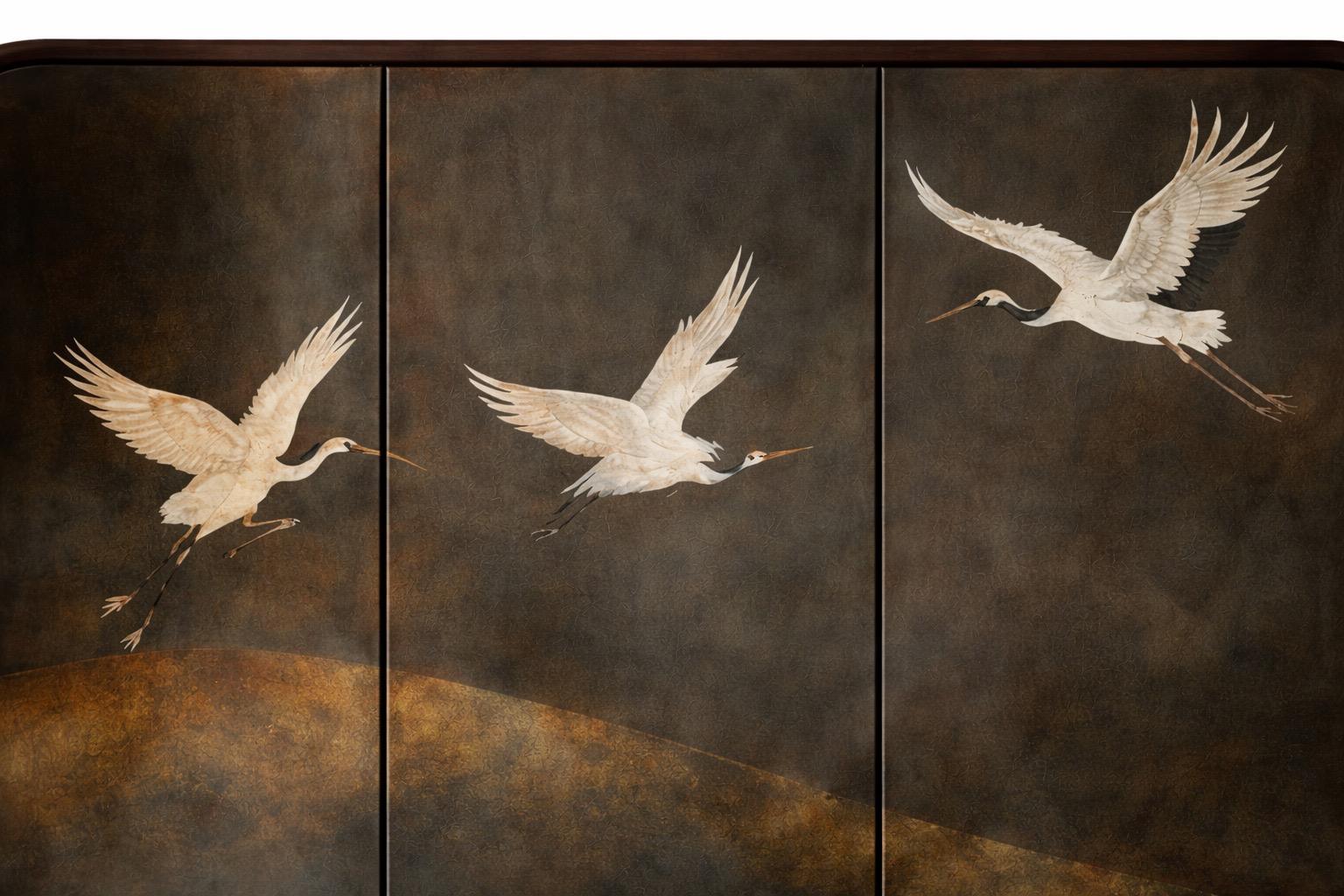 aeris karyola, turna motifli karyola, özel tasarım karyola, platform yatak, ahşap başlıklı yatak, modern karyola, japandi karyola, tasarım yatak, özel üretim karyola, özel ölçü karyola, sipariş karyola, ısmarlama karyola, talent design yatak, butik otel karyolası, designer bed, statement headboard bed