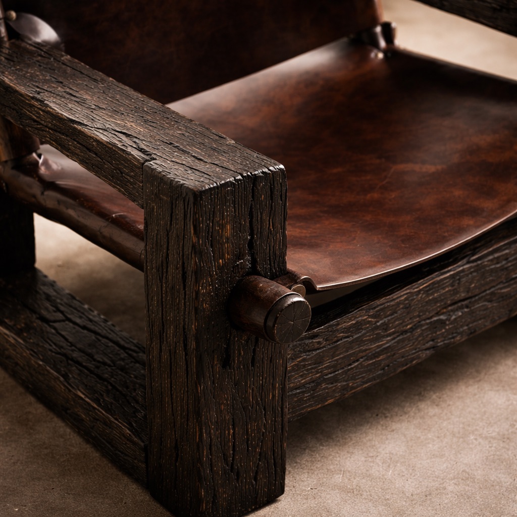 brutal koltuk, masif ahşap koltuk, deri koltuk tasarim, ozel uretim koltuk, siparis mobilya