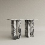 özel üretim mermer dresuar, özel ölçü konsol masa, sipariş mobilya mermer dresuar, ısmarlama doğal taş konsol, Soho Home tarzı mermer dresuar