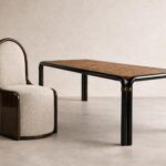 kavisli metal ayak masa özel üretim, ceviz kaplama modern masa özel ölçü sipariş mobilya, ısmarlama mobilya endüstriyel yemek masası tasarım, metal çerçeveli masa modern dining table ahşap tabla, siyah metal ayaklı masa çağdaş tasarım mobilya