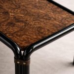 kavisli metal ayak masa özel üretim, ceviz kaplama modern masa özel ölçü sipariş mobilya, ısmarlama mobilya endüstriyel yemek masası tasarım, metal çerçeveli masa modern dining table ahşap tabla, siyah metal ayaklı masa çağdaş tasarım mobilya