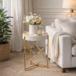 özel üretim yan sehpa, özel ölçü yan sehpa, sipariş mobilya sehpa, ısmarlama yan sehpa, pirinç metal yan sehpa