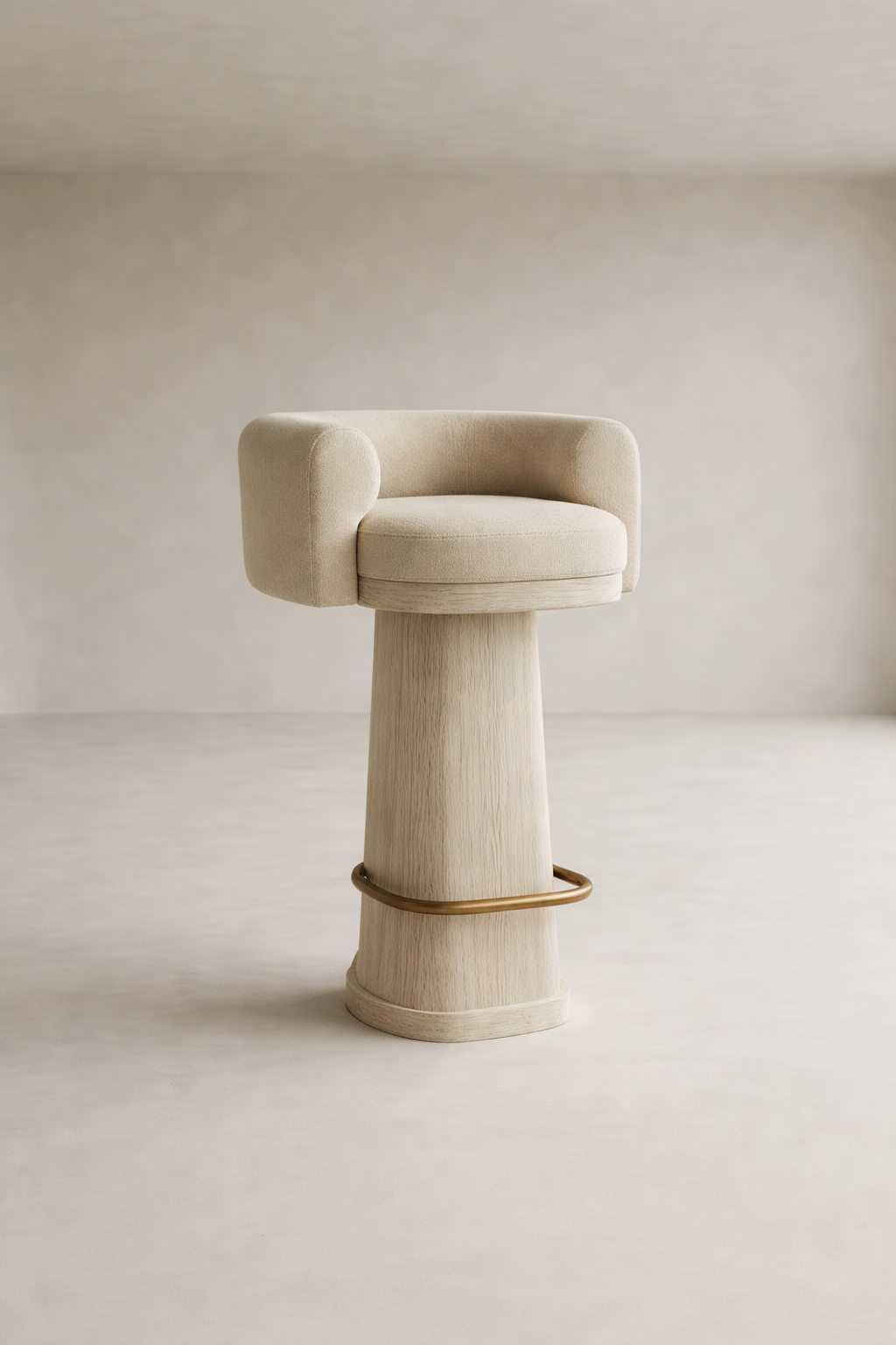 masif mese konik ayak bar sandalyesi, pirinc ayaklikli modern bar chair, ozel uretim modern bar sandalyesi tasarimi, dosemeli ahsap bar sandalyesi, modern mimari bar chair tasarimi