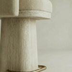 masif mese konik ayak bar sandalyesi, pirinc ayaklikli modern bar chair, ozel uretim modern bar sandalyesi tasarimi, dosemeli ahsap bar sandalyesi, modern mimari bar chair tasarimi