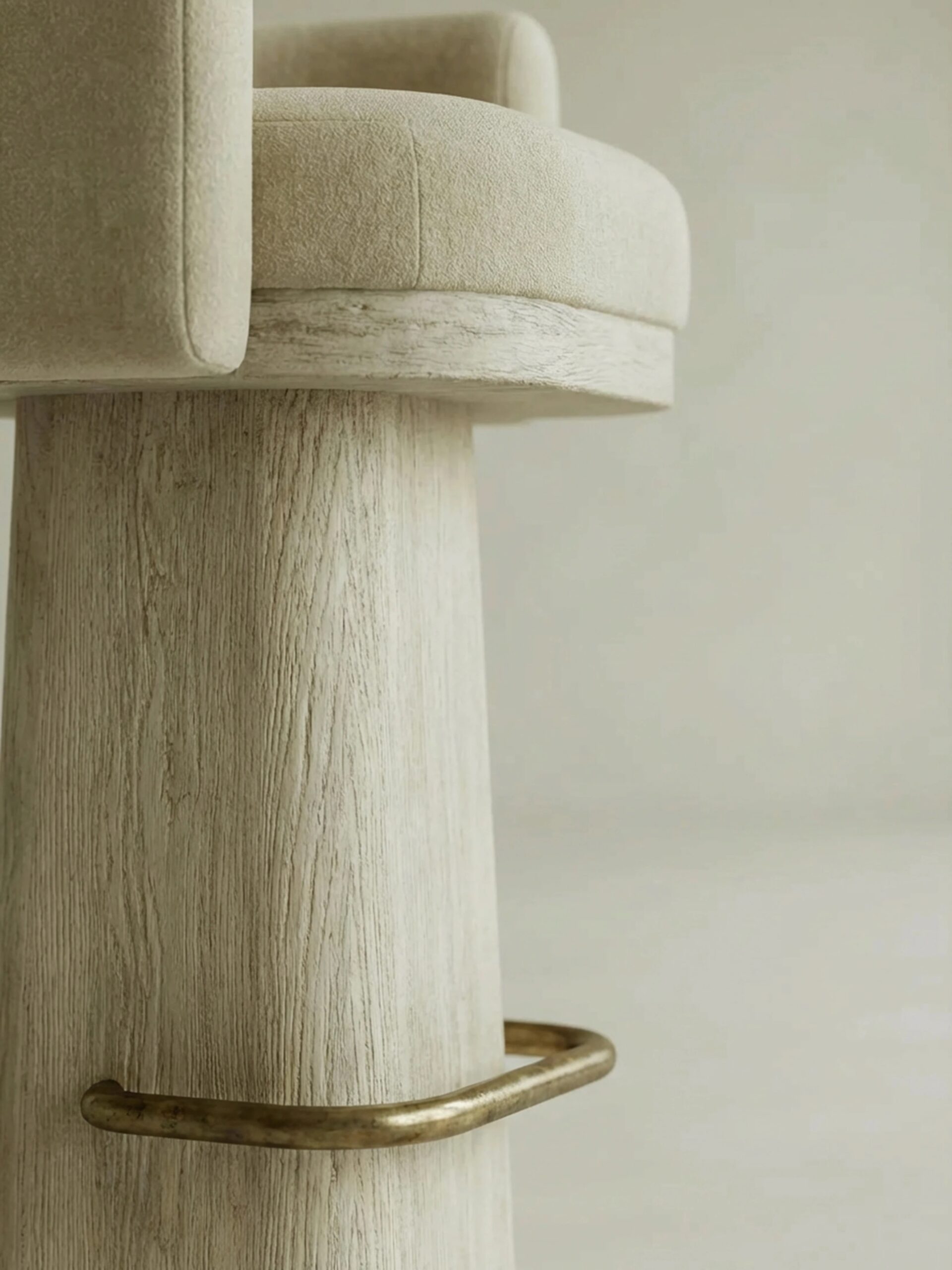 masif mese konik ayak bar sandalyesi, pirinc ayaklikli modern bar chair, ozel uretim modern bar sandalyesi tasarimi, dosemeli ahsap bar sandalyesi, modern mimari bar chair tasarimi