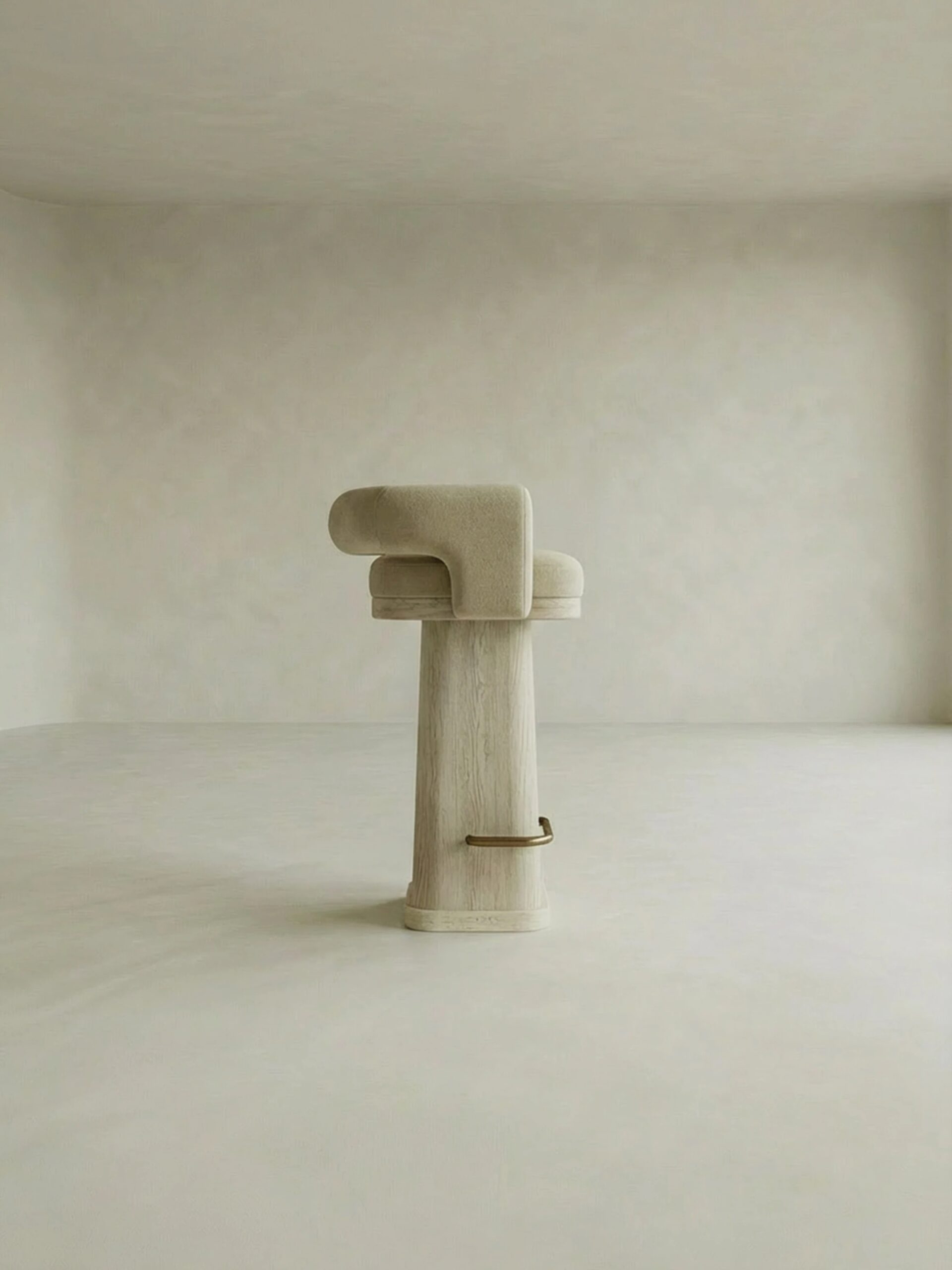 masif mese konik ayak bar sandalyesi, pirinc ayaklikli modern bar chair, ozel uretim modern bar sandalyesi tasarimi, dosemeli ahsap bar sandalyesi, modern mimari bar chair tasarimi