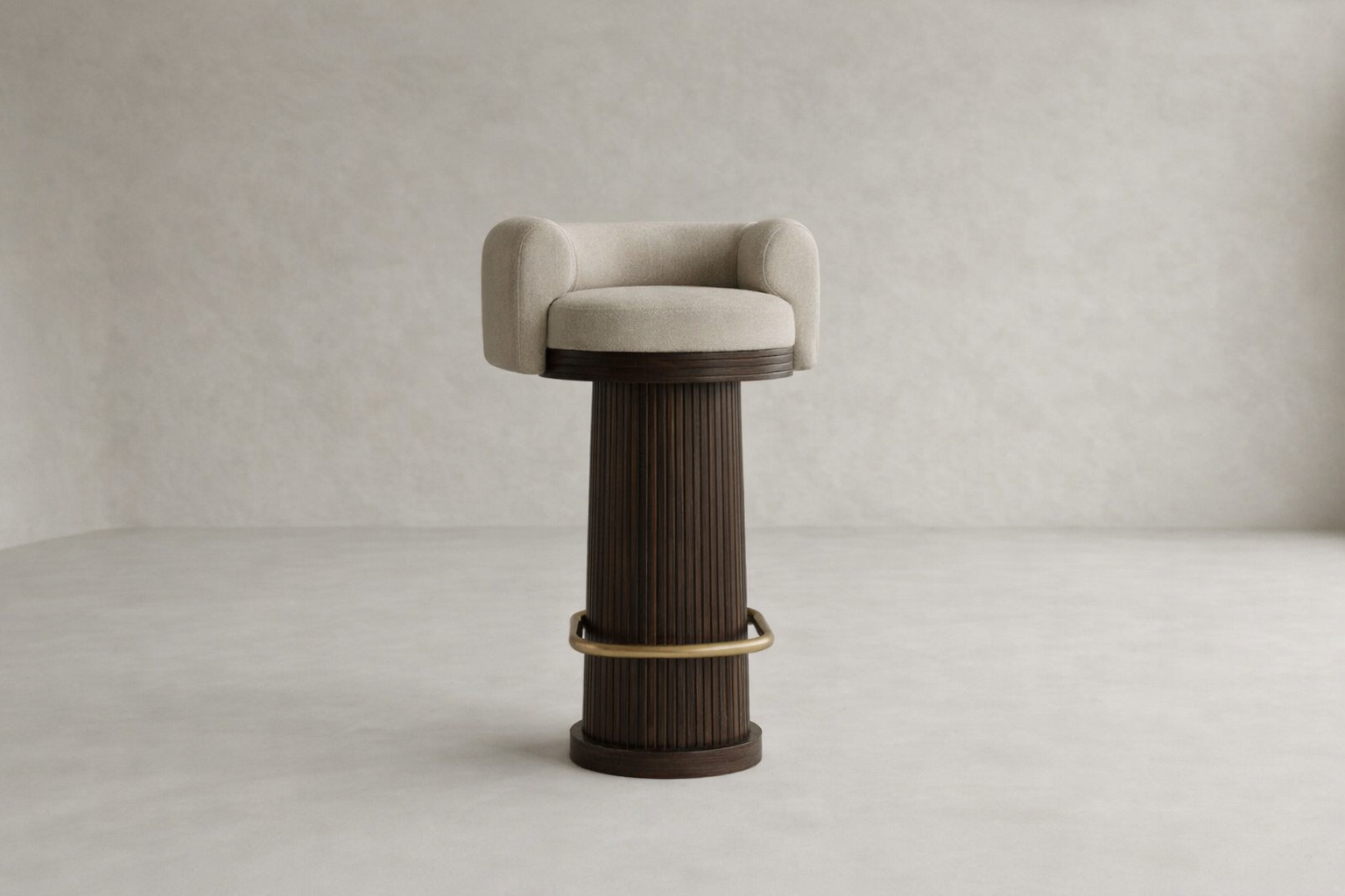 masif mese konik ayak bar sandalyesi, pirinc ayaklikli modern bar chair, ozel olcu bar sandalyesi tasarimi, ozel uretim modern bar sandalyesi, dosemeli ahsap bar sandalyesi