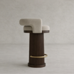 masif mese konik ayak bar sandalyesi, pirinc ayaklikli modern bar chair, ozel olcu bar sandalyesi tasarimi, ozel uretim modern bar sandalyesi, dosemeli ahsap bar sandalyesi