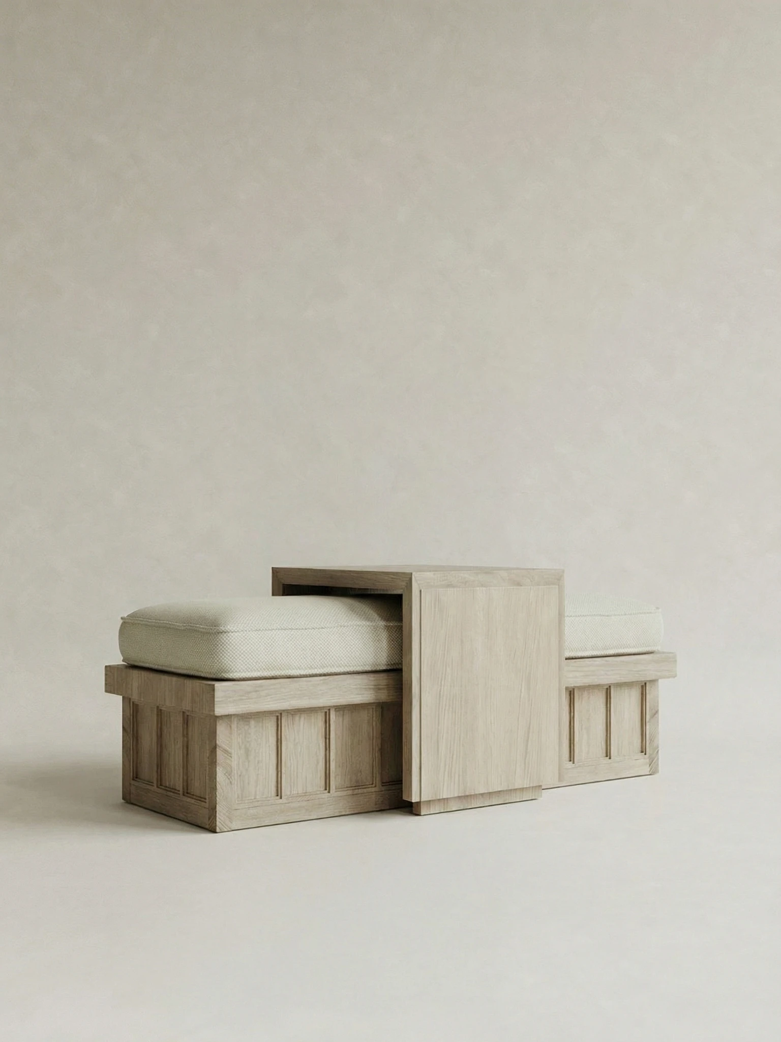 masif mese panel detayli bench tasarimi, entegre sehpali modern bench oturma, ozel uretim ahsap bench tasarimi, dosemeli oturumlu modern bench, cok fonksiyonlu bench mobilya