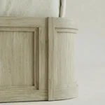 masif mese panel detayli karyola tasarimi, dosemeli baslikli modern yatak modeli, ozel uretim ahsap karyola, japandi stil modern yatak tasarimi, panel detayli premium karyola