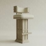 masif ahsap bar sandalyesi dosemeli oturum, blok ayak modern bar taburesi ozel uretim, japandi stil mutfak bar sandalyesi modeli, ayak destekli bar sandalyesi siparis mobilya, modern ahsap bar sandalyesi ismaralama mobilya