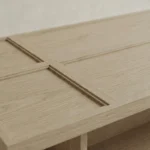 masif mese panel yuzey orta sehpa, acik rafli modern coffee table tasarimi, ozel uretim ahsap orta sehpa, grid form minimal sehpa tasarimi, panel detayli modern orta sehpa