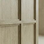 masif mese panel komodin tasarimi, grid yuzey modern bedside table, ozel uretim ahsap komodin, minimal modern yatak yani komodin, mimari panel detayli komodin