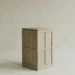 masif mese panel komodin tasarimi, grid yuzey modern bedside table, ozel uretim ahsap komodin, minimal modern yatak yani komodin, mimari panel detayli komodin