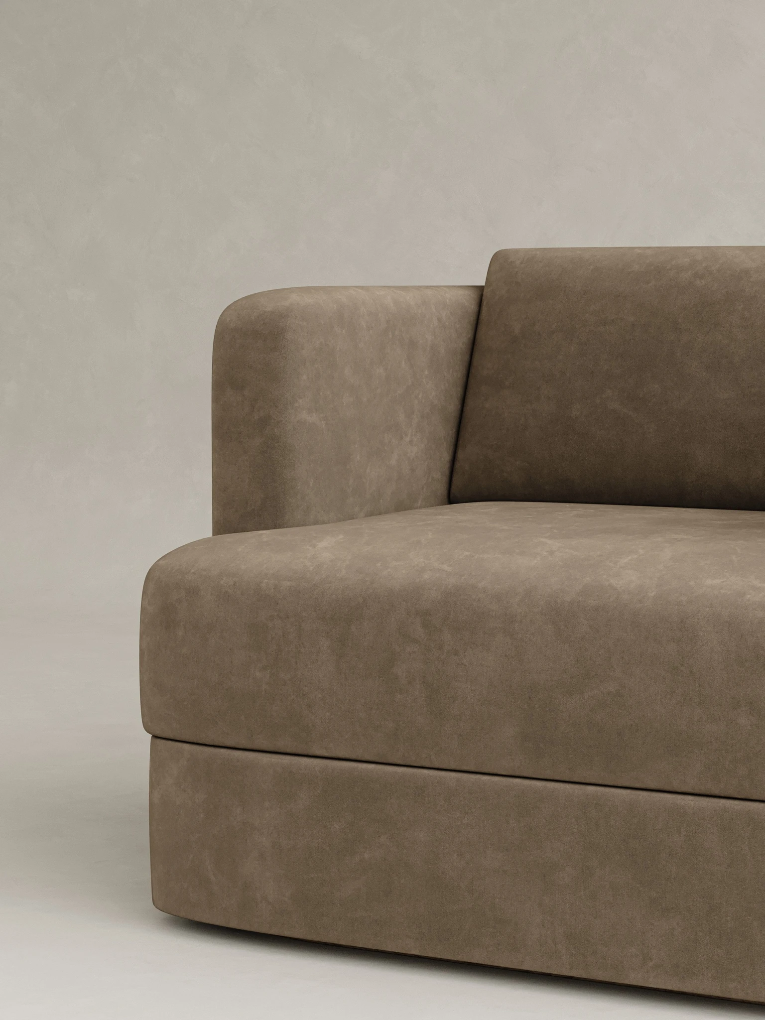 blok form modern koltuk geniş oturum özel ölçü, minimal tekli koltuk sipariş mobilya, ısmarlama mobilya yumuşak hatlı modern koltuk tasarım, nubuk kaplama geniş oturum koltuk sade stil, özel üretim modern koltuk minimal form