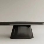 parlak lake orta sehpa organik form özel ölçü, monolitik ayaklı sehpa sipariş mobilya, ısmarlama mobilya modern lake coffee table tasarım, minimal heykelsi sehpa parlak yüzey, özel üretim sehpa organik form tasarım
