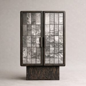 yanik ahsap vitrin bufe tasarimi, seramik panelli modern vitrin dolap, ozel uretim cam kapakli bufe, shou sugi ban designer vitrin modeli, statement modern depolama mobilyasi