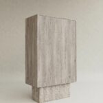 yanik ahsap vitrin bufe tasarimi, seramik panelli modern vitrin dolap, ozel uretim cam kapakli bufe, shou sugi ban designer vitrin modeli, statement modern depolama mobilyasi