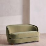 kavisli sirtli modern kanepe tasarimi, ozel uretim kompakt sofa tasarimi, kadife dosemeli organik kanepe, boutique interior modern sofa tasarimi, heykelsi form modern kanepe