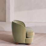 kavisli sirtli modern kanepe tasarimi, ozel uretim kompakt sofa tasarimi, kadife dosemeli organik kanepe, boutique interior modern sofa tasarimi, heykelsi form modern kanepe