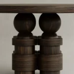 masif ahşap yuvarlak masa çoklu ayak özel üretim, heykelsi dining masa özel ölçü sipariş mobilya, ısmarlama mobilya silindirik ayaklı masa tasarım, modern klasik ahşap masa oyma detaylı, el işçiligi detaylı masa masif ceviz tasarım