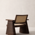 torna detaylı masif ahşap koltuk, hasır sırtlı modern rustic koltuk özel ölçü, rattan detaylı tekli koltuk tasarım, sipariş mobilya doğal ahşap koltuk, ısmarlama mobilya modern berjer