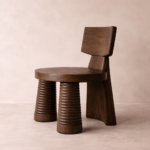 torna ayaklı masif ahşap sandalye, heykelsi tasarım sandalye özel ölçü, modern rustic yemek sandalyesi sipariş mobilya, ısmarlama mobilya ahşap sandalye tasarım, artisan masif ahşap sandalye ceviz meşe