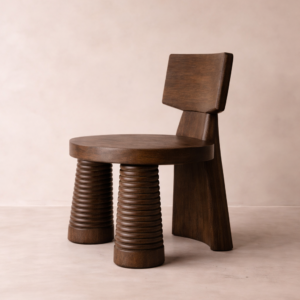 torna ayaklı masif ahşap sandalye, heykelsi tasarım sandalye özel ölçü, modern rustic yemek sandalyesi sipariş mobilya, ısmarlama mobilya ahşap sandalye tasarım, artisan masif ahşap sandalye ceviz meşe