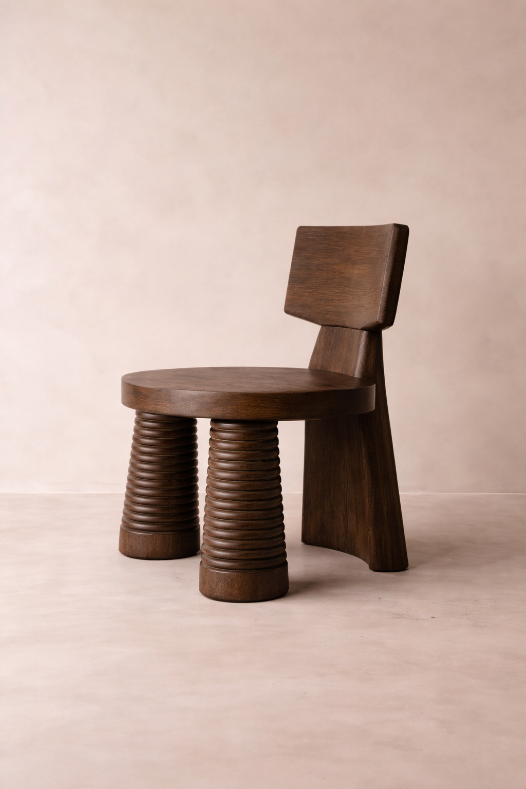 torna ayaklı masif ahşap sandalye, heykelsi tasarım sandalye özel ölçü, modern rustic yemek sandalyesi sipariş mobilya, ısmarlama mobilya ahşap sandalye tasarım, artisan masif ahşap sandalye ceviz meşe