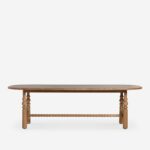 masif meşe oval yemek masası, torna ayaklı rustik ahşap masa, dekoratif bağlantı kirişli yemek masası, özel üretim masif meşe dining table, klasik modern torna ayaklı masa