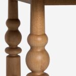 masif meşe oval yemek masası, torna ayaklı rustik ahşap masa, dekoratif bağlantı kirişli yemek masası, özel üretim masif meşe dining table, klasik modern torna ayaklı masa