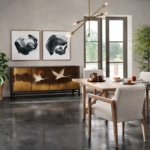 el boyama turna motifli lake bufe tasarimi, japon esintili sanatsal panel modern bufe, ozel uretim dekoratif sanat bufe tasarimi, modern metal ayakli lake sideboard tasarimi, turna motifli sanatsal modern bufe