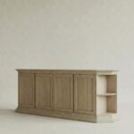 masif mese panel kapak bufe tasarimi, modern yemek odasi bufe dolabi, ozel olcu bufe tasarimi, ozel uretim ahsap bufe, mimari panel detayli bufe