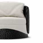 özel üretim koltuk, özel ölçü çatlak lake koltuk, kontrast yüzey tasarım koltuk, heykelsi modern lounge koltuk, ısmarlama organik form koltuk