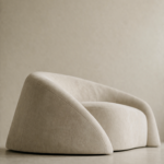 kavisli modern kanepe, yarım ay form kanepe, özel üretim lounge kanepe, sipariş mobilya heykelsi kanepe, ısmarlama minimal kanepe