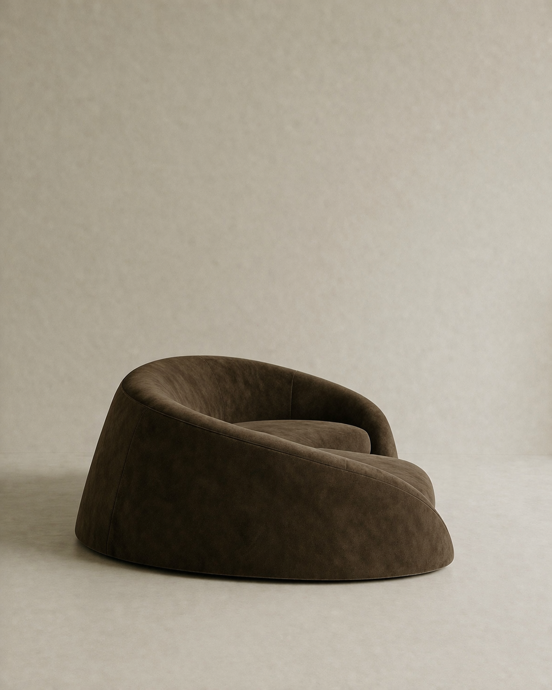 kavisli modern kanepe, yarım ay form kanepe, özel üretim lounge kanepe, sipariş mobilya heykelsi kanepe, ısmarlama minimal kanepe