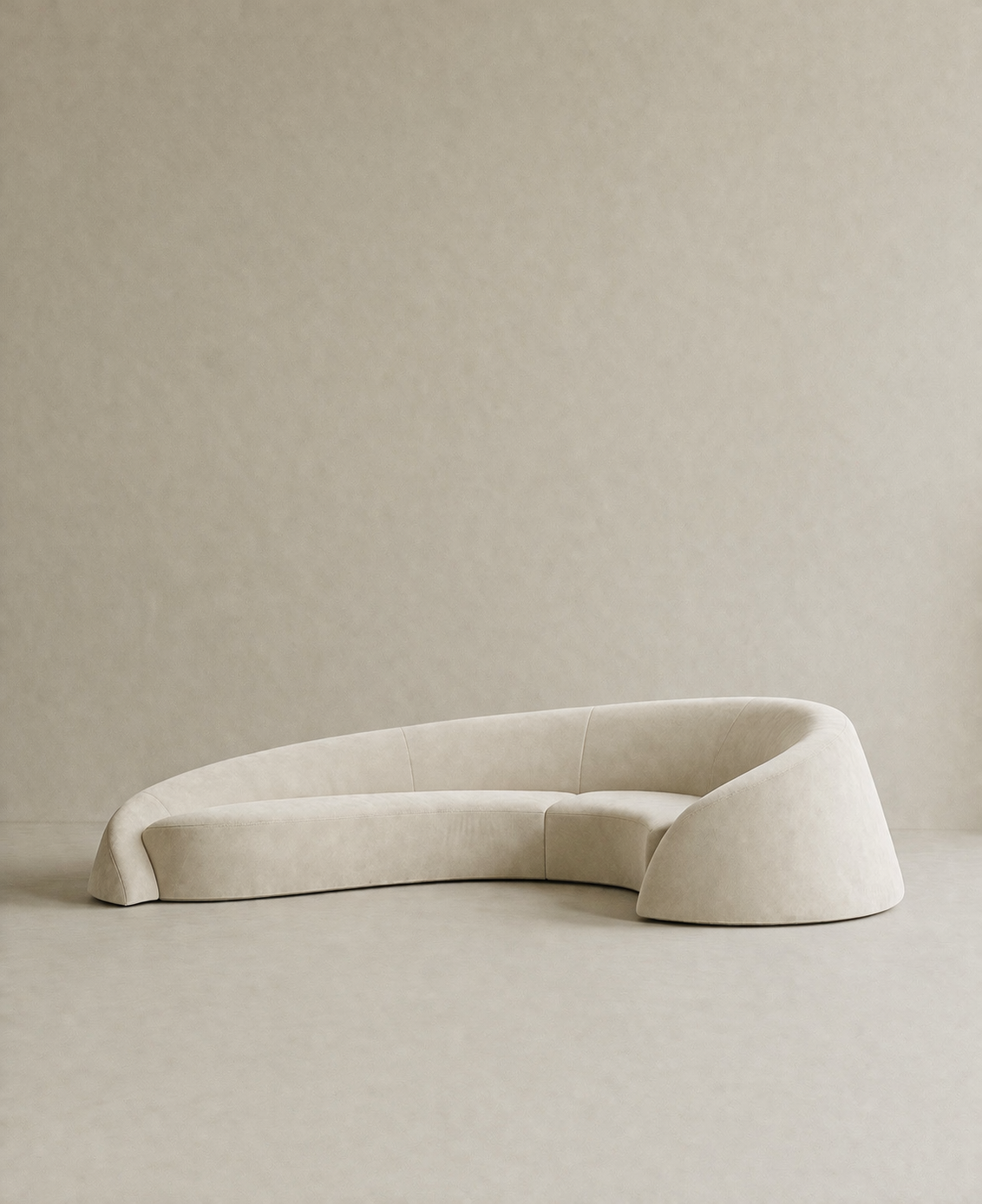 kavisli modern kanepe, yarım ay form kanepe, özel üretim lounge kanepe, sipariş mobilya heykelsi kanepe, ısmarlama minimal kanepe