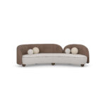 özel üretim organik form kanepe, özel ölçü modern kanepe iki ton kumaş, ısmarlama tasarım lounge kanepe, yuvarlak hatlı minimal kanepe, ahşap ayaklı modern kanepe