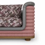 katmanlı döşemeli koltuk özel üretim, kontrast deri detaylı koltuk özel ölçü sipariş mobilya, ısmarlama mobilya modern lounge koltuk tasarım, desenli kumaşlı koltuk lüks interior, geniş oturum konfor koltuk modern tasarım