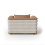 katmanlı döşemeli koltuk özel üretim, kontrast deri detaylı koltuk özel ölçü sipariş mobilya, ısmarlama mobilya modern lounge koltuk tasarım, desenli kumaşlı koltuk lüks interior, geniş oturum konfor koltuk modern tasarım