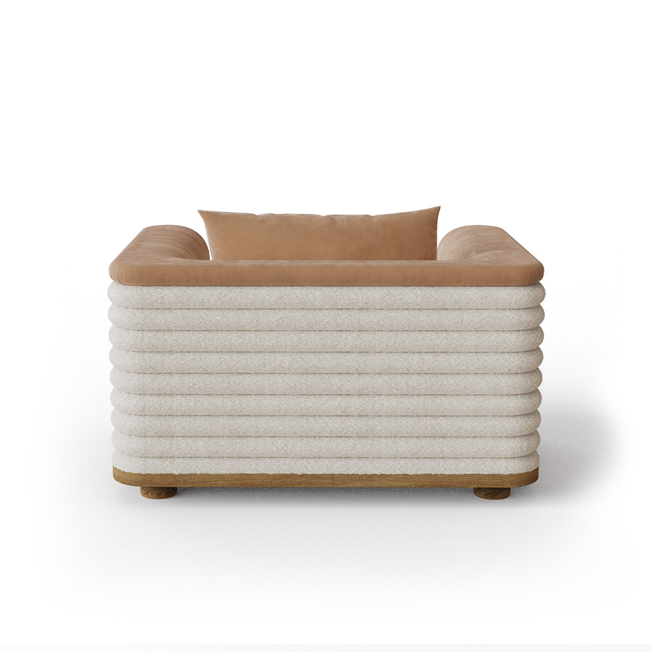 katmanlı döşemeli koltuk özel üretim, kontrast deri detaylı koltuk özel ölçü sipariş mobilya, ısmarlama mobilya modern lounge koltuk tasarım, desenli kumaşlı koltuk lüks interior, geniş oturum konfor koltuk modern tasarım