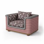 katmanlı döşemeli koltuk özel üretim, kontrast deri detaylı koltuk özel ölçü sipariş mobilya, ısmarlama mobilya modern lounge koltuk tasarım, desenli kumaşlı koltuk lüks interior, geniş oturum konfor koltuk modern tasarım