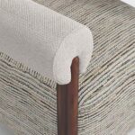 oval form modern koltuk, boucle kumaş lounge koltuk, özel üretim heykelsi koltuk, sipariş mobilya modern koltuk, ısmarlama tasarım koltuk