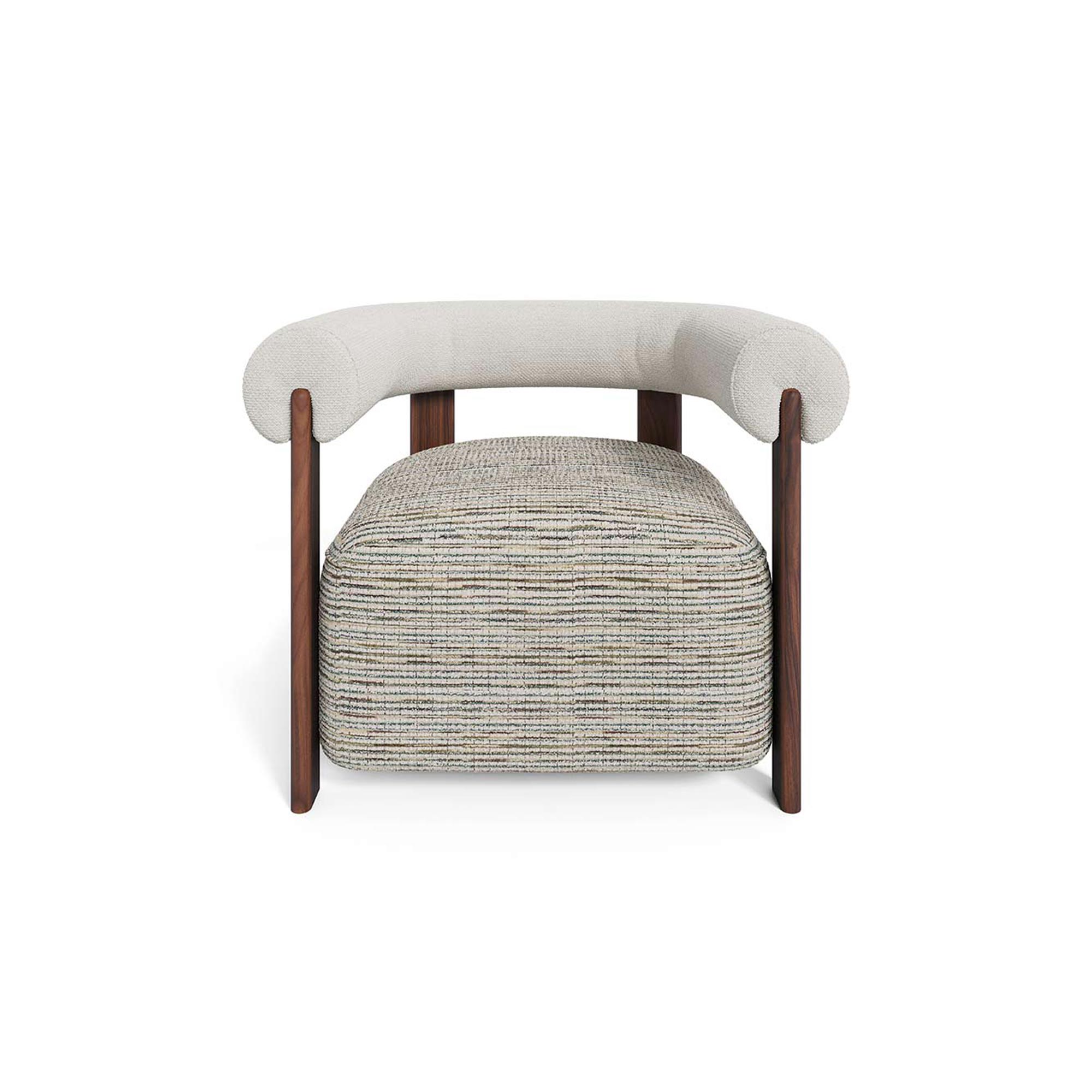 oval form modern koltuk, boucle kumaş lounge koltuk, özel üretim heykelsi koltuk, sipariş mobilya modern koltuk, ısmarlama tasarım koltuk